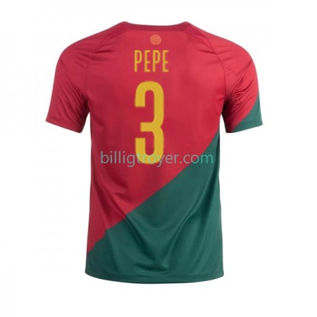 Billige Fotballdrakter Portugal PEPE 3 Hjemmedraktsett VM I Fotball 2022 Kortermet
